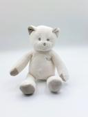 Doudou Peluche ours blanc MUSTI MUSTELA pattes grises 24 cm