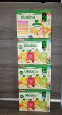 Gros lots de gourdes compotes bledina 2 variétés différentes des 6/8 mois