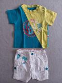 Ensuite garçon short tee-shirt La compagnie des petits 6 mois Excellent état