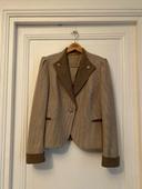 Veste beige et marron vintage