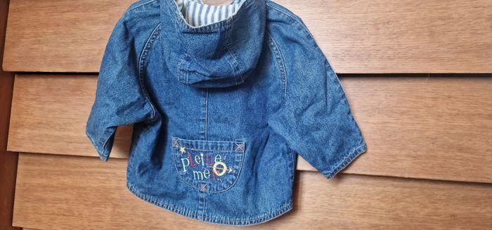 Veste vintage denim doublée Catimini avec détails brodés en taille 6 mois / 60 cm - photo numéro 5