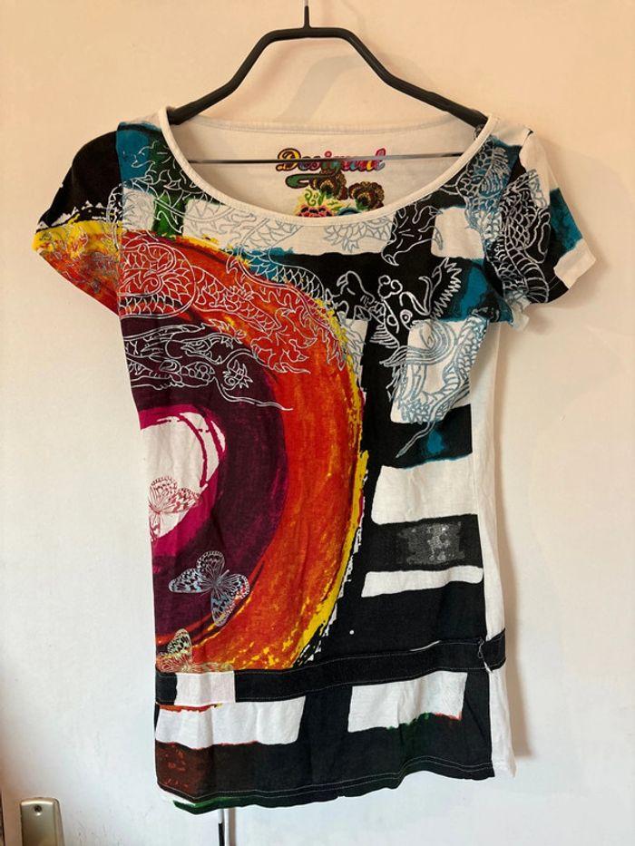 T-shirt long tunique desigual - photo numéro 1