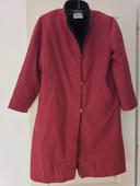 Manteau arielle vintage bordeaux fourrure L