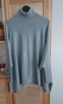 Poncho gris col roulé Alfani taille S