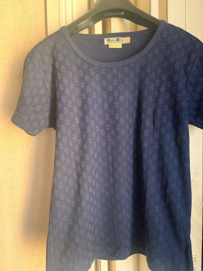 Teeshirt bleu marine Basic One taille 2 - photo numéro 1