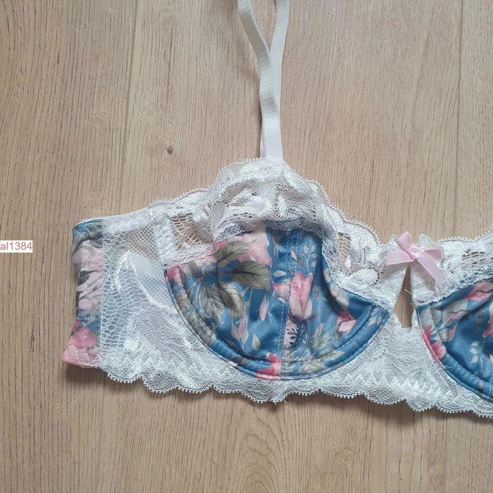 Soutien gorge balconnet blanc bleu neuf - Shein - Taille M : 95B - photo numéro 2