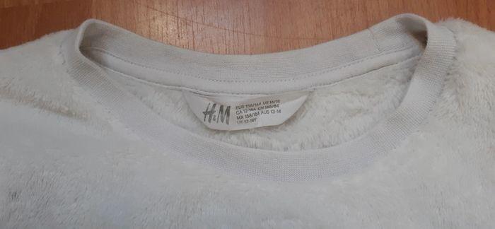 Pull mohair blanc imprimé chat 12 ans H&M - photo numéro 3