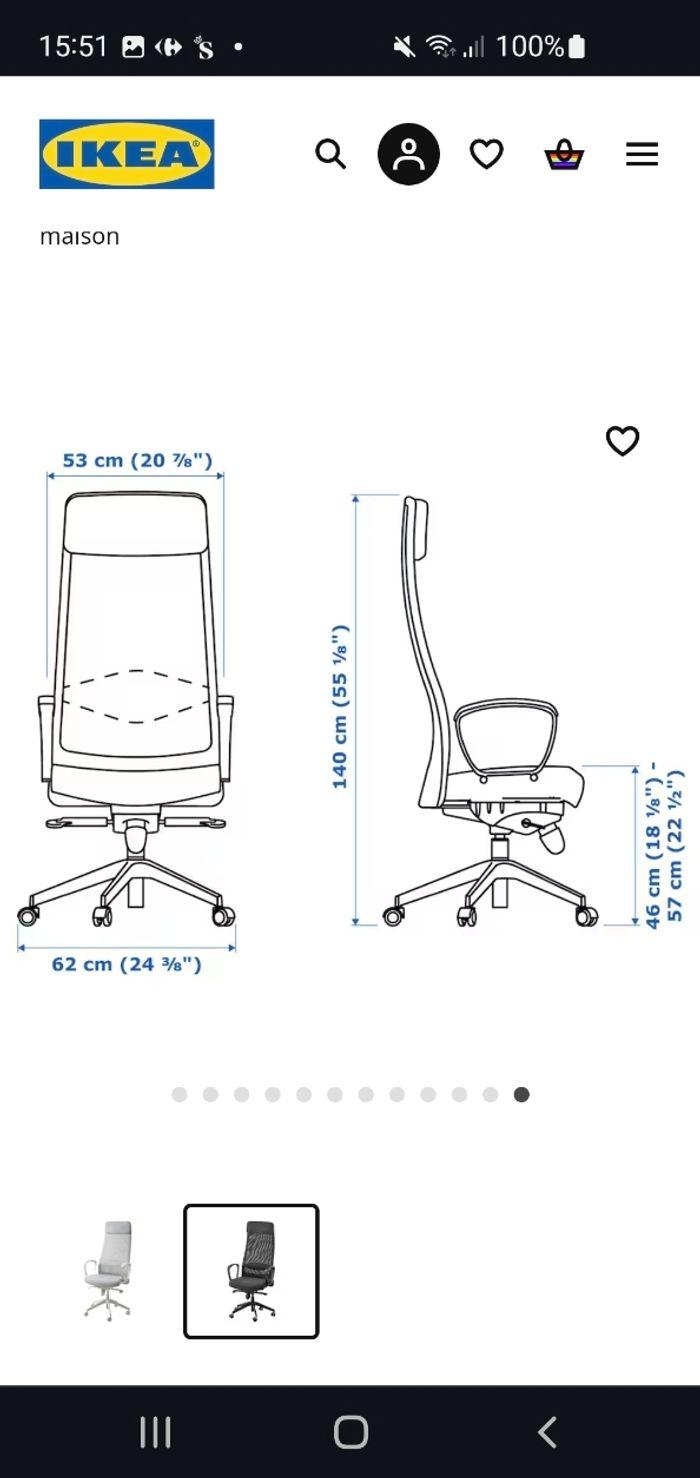 Chaise de bureau markus - photo numéro 2