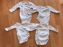 Lot de 4 bodies blancs manches longues bon état - 3 mois