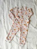 Pyjama coton motif coeur fille