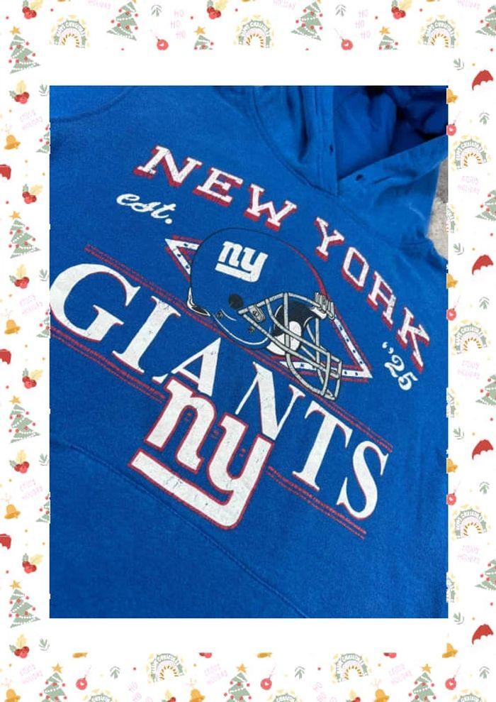 👕 Sweat à capuche Veste University Rare Vintage y2k 90s 2000s New York Giants bleu Taille S 👕 - photo numéro 7