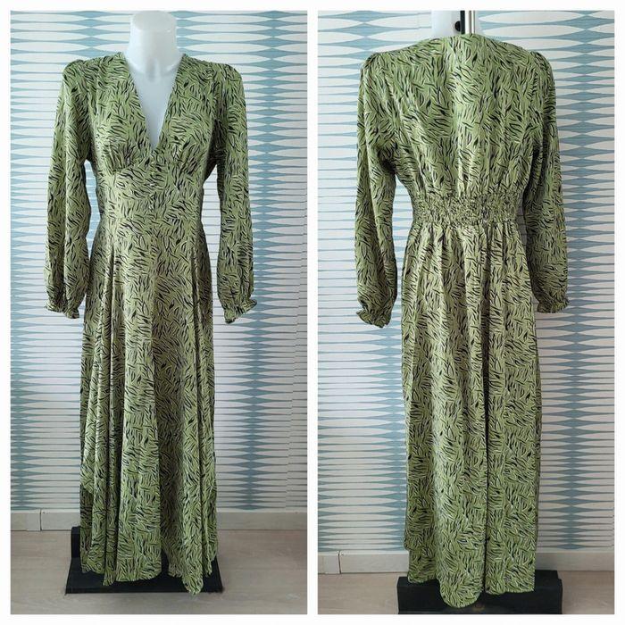 Robe longue verte à motifs modèle Elvalia taille XL By One Loicïa Curve neuve avec étiquette - photo numéro 1