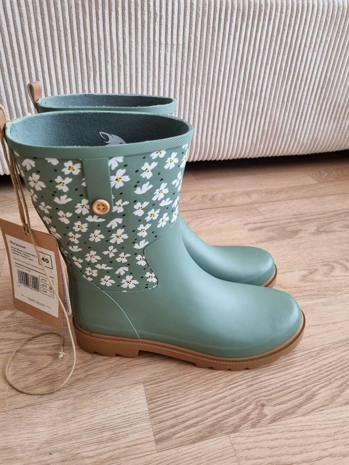 Bottes de pluie vert sauge blackfox taille 40 - photo numéro 2