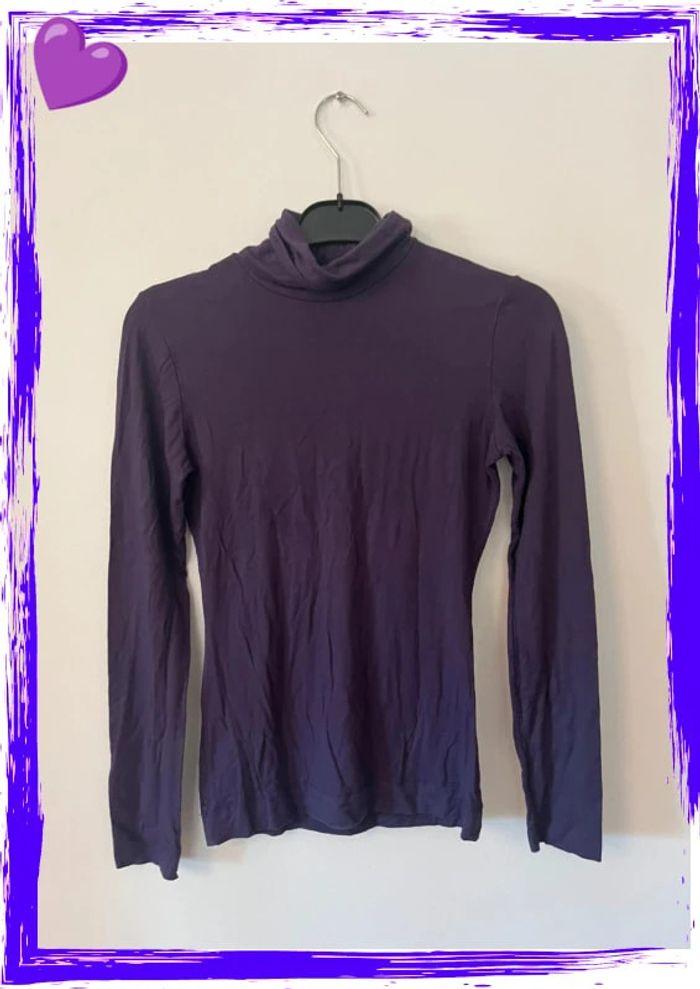 Col roulé violet - Taille S/M - photo numéro 1