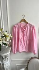 Blouse rose noeuds