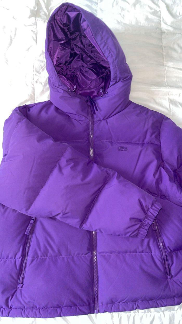 Doudoune Lacoste violette Taille L (54-FR) - photo numéro 1