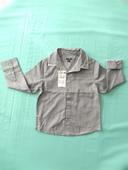 * Chemise gris foncé à manches longues T4A Kiabi