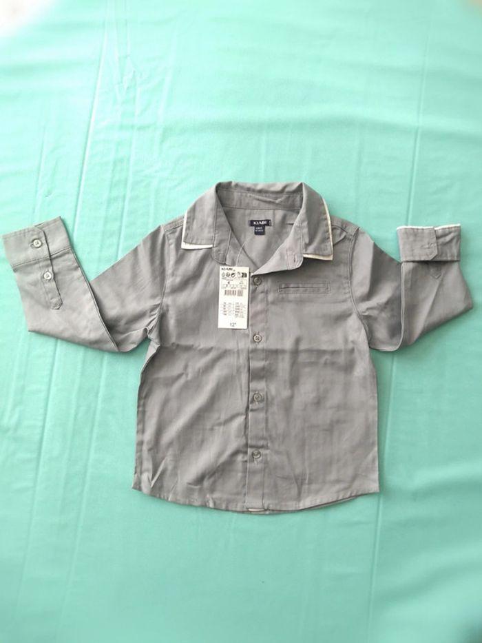 * Chemise gris foncé à manches longues T4A Kiabi - photo numéro 1