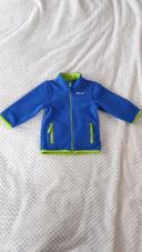 Gilet zippé polaire bleu et vert fluo Orchestra 6 mois comme neuf