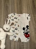 Barboteuse Mickey manches courtes 74 cm.