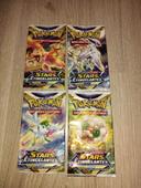 4 boosters stars étincelantes fr avec ultra rare !! Rescellé/non neuf