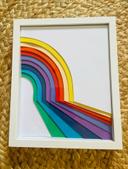 Cadre 3D Geometric rainbow