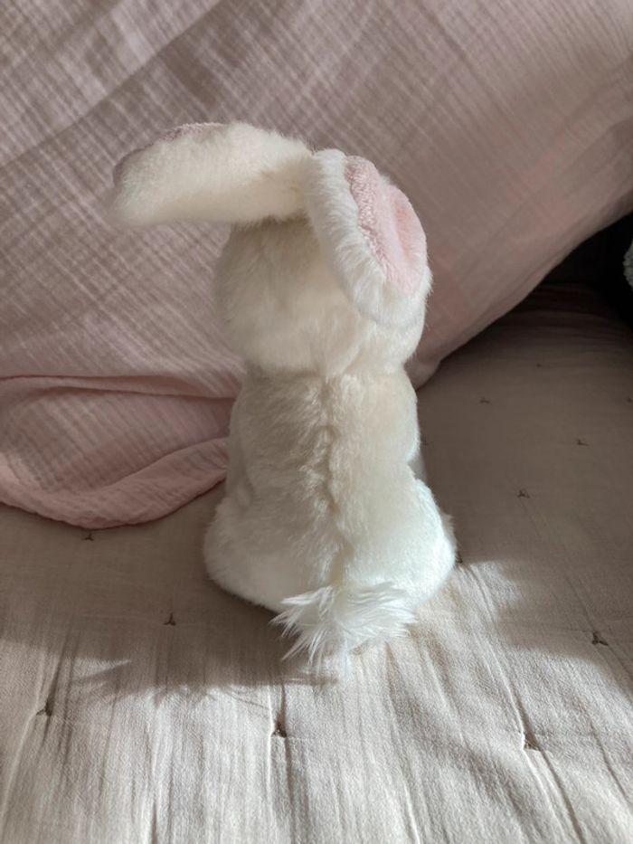 Peluche lapin blanc et rose - photo numéro 4