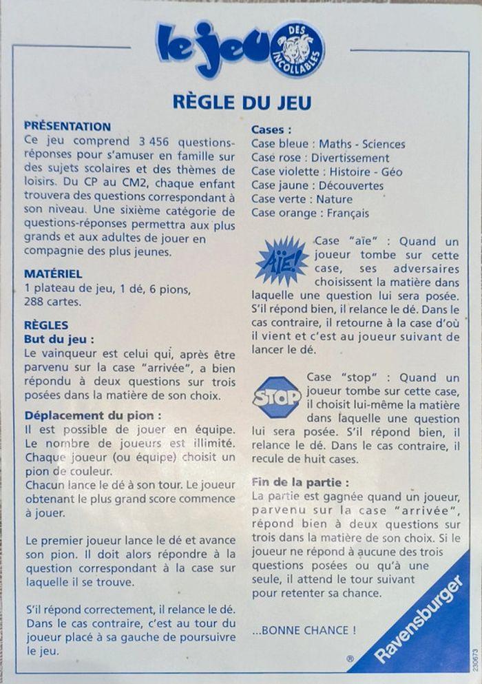 Ravensburger jeu questions réponses  Les incollables Le jeu - photo numéro 3