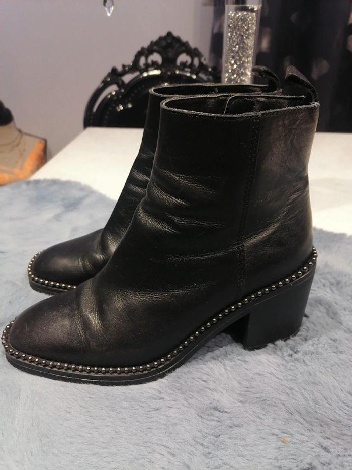 Botte en cuir noir taille 37 - photo numéro 4