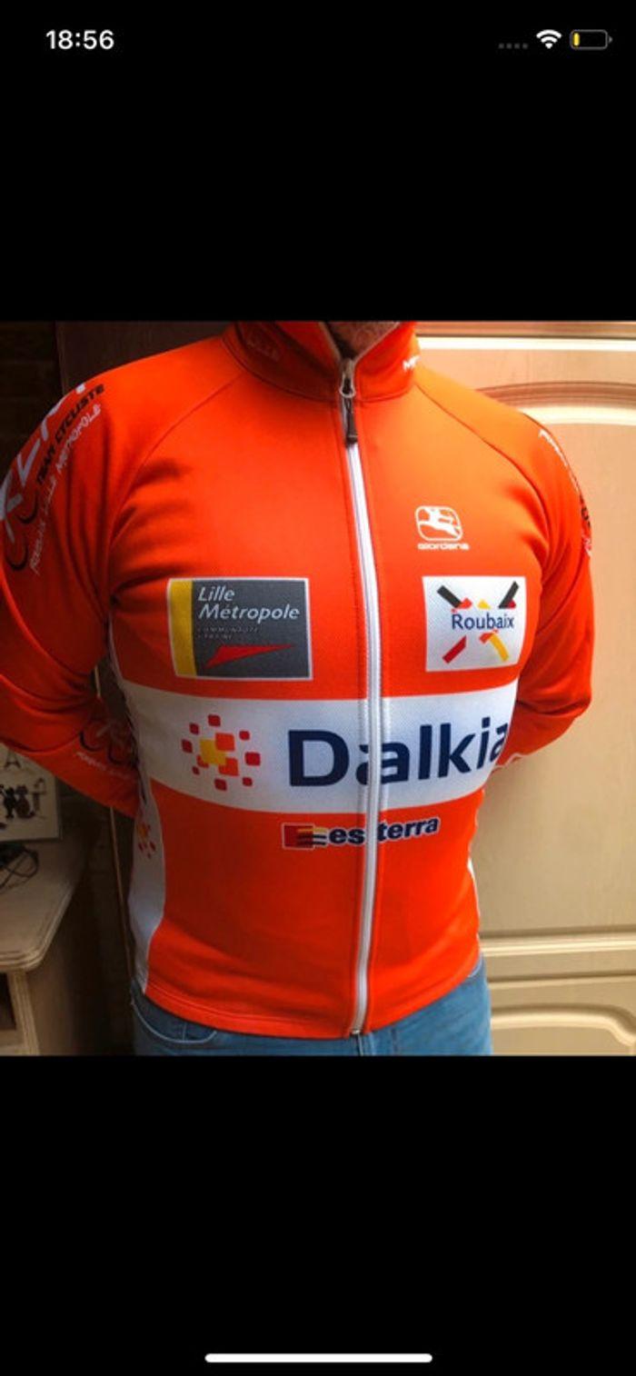 Veste cyclisme vintage orange fluo Giordana taille xl excellent état - photo numéro 1