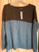 Pull bicolore col rond Monoprix Taille 3