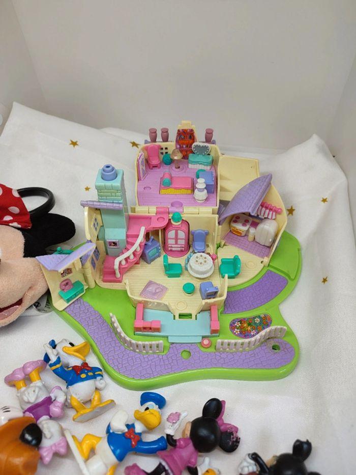 Polly pocket figurine Mickey Minnie Birthday maison house dingo Donald daisy - photo numéro 13