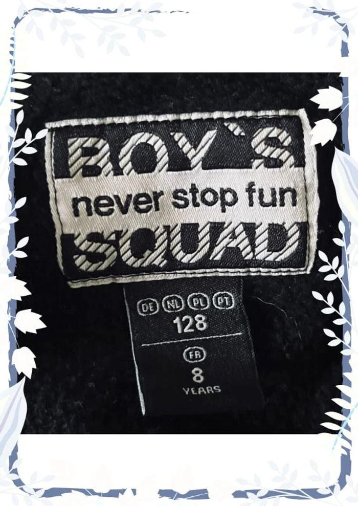 Veste zippée Noire et verte Boy’s never stop fun squad - photo numéro 3