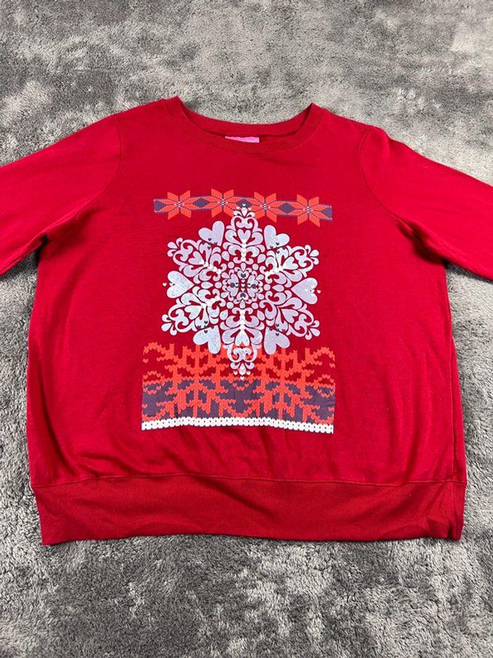 👕 Sweat Vintage de Noël Rouge Taille L 👕 - photo numéro 6