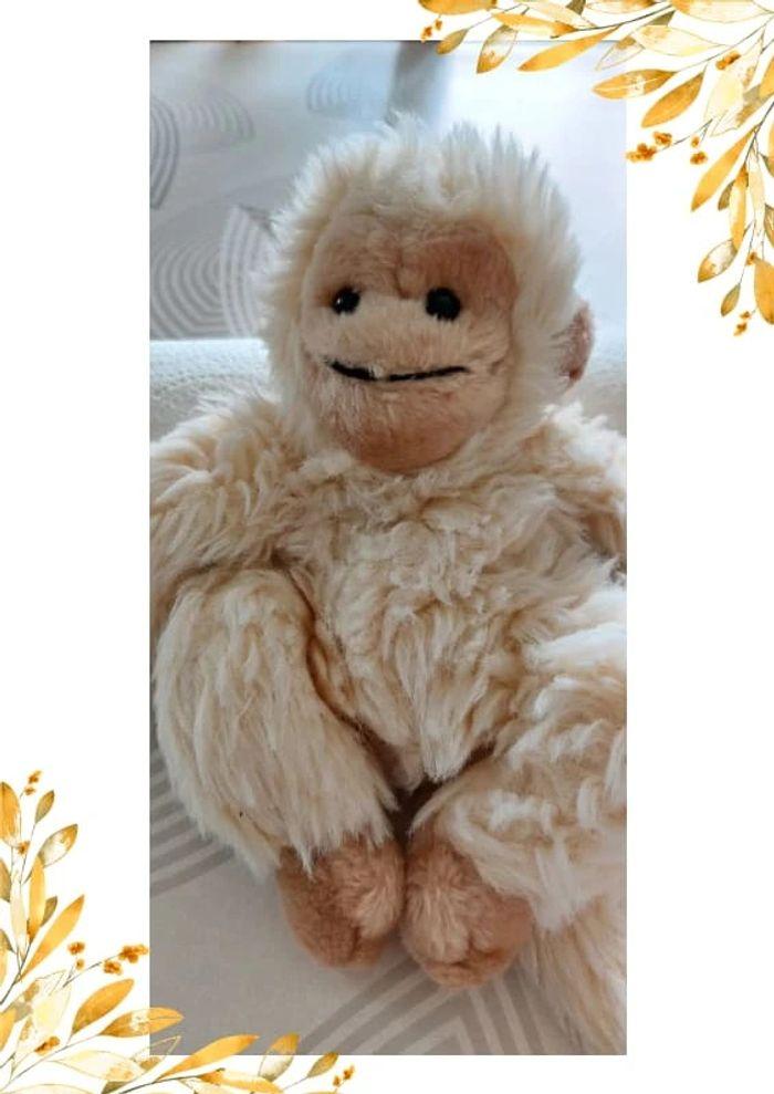 Jolie peluche singe vintage taille 20 cm - photo numéro 2