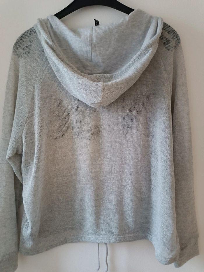 Sweatshirt gris à capuche - taille L - neuf - photo numéro 3