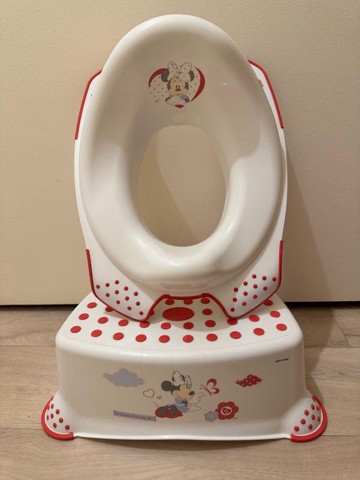 Réducteur de toilette + Marche pieds Minnie fille ! - photo numéro 1