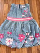 Robe jean avec fleurs 3 ans chicappie