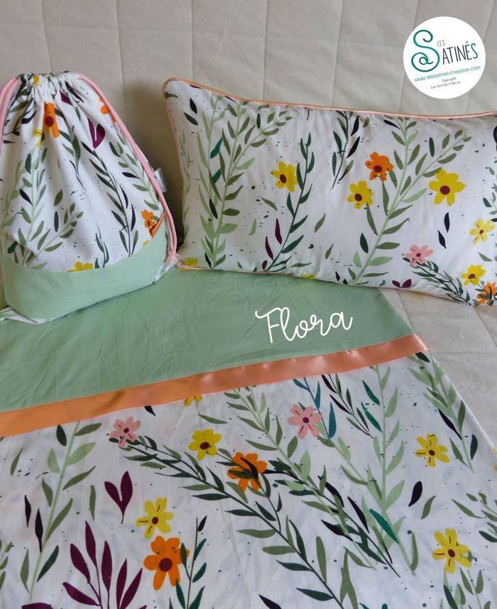 Kit de sieste Fleurs sauvages - rentrée école maternelle - personnalisable - photo numéro 1