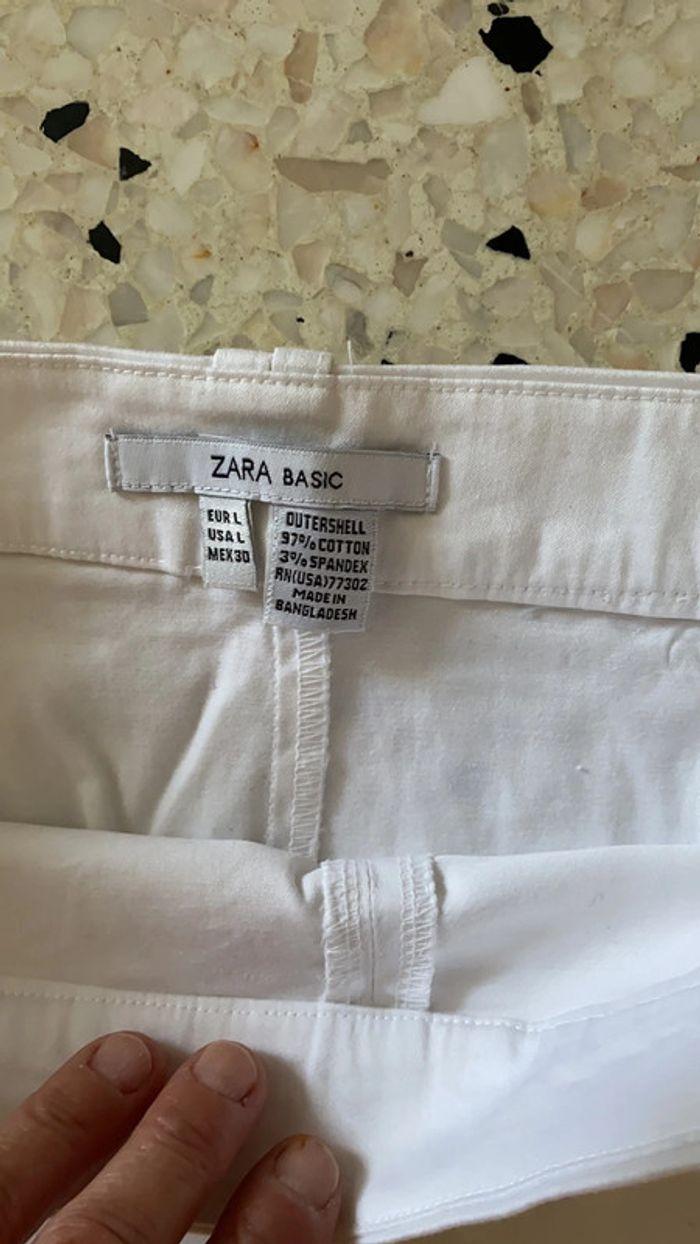 Jupe droite extensible blanche Zara taille L - photo numéro 5