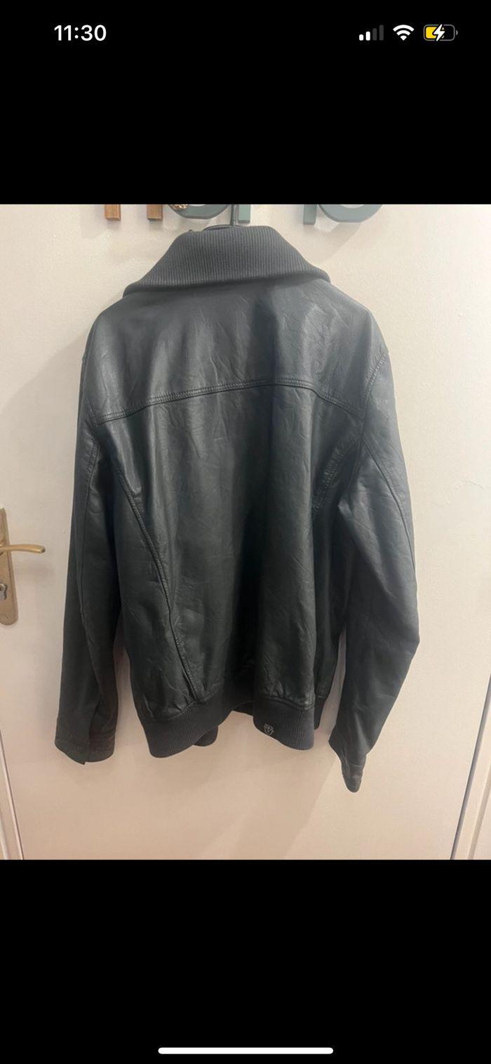 Blouson en cuir celio vintage - photo numéro 5