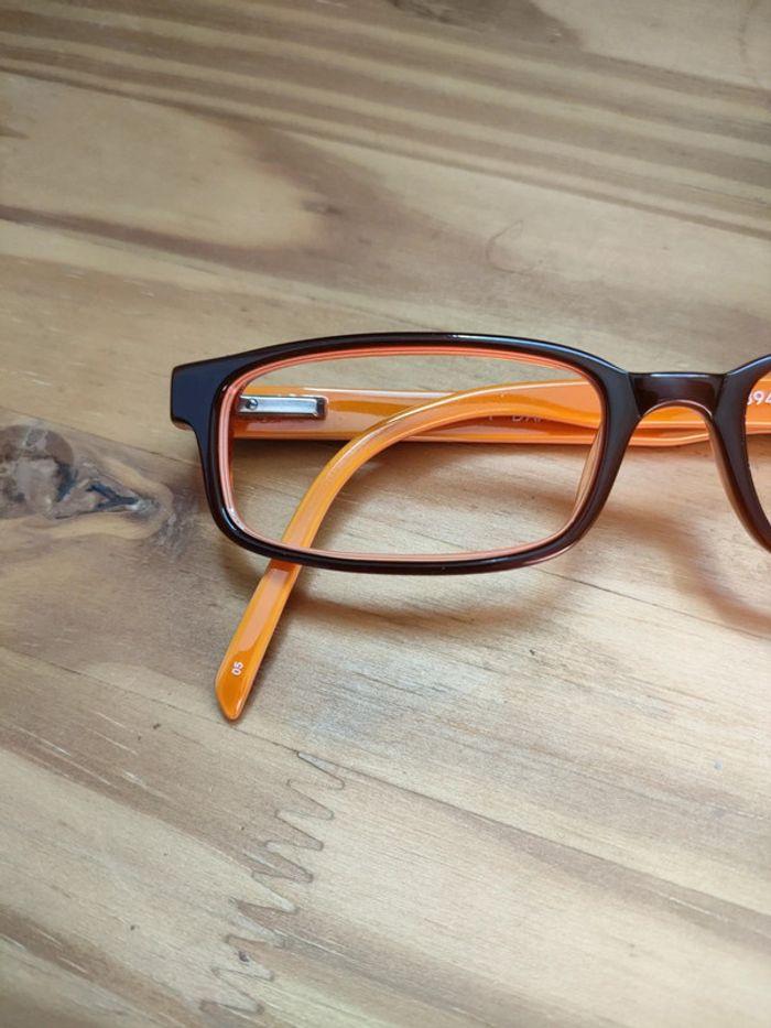 Lunettes Afflelou orange monture en plastique forme rectangle - photo numéro 2