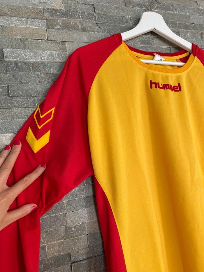 Maillot sport à manches longues jaune et rouge Hummel - photo numéro 3