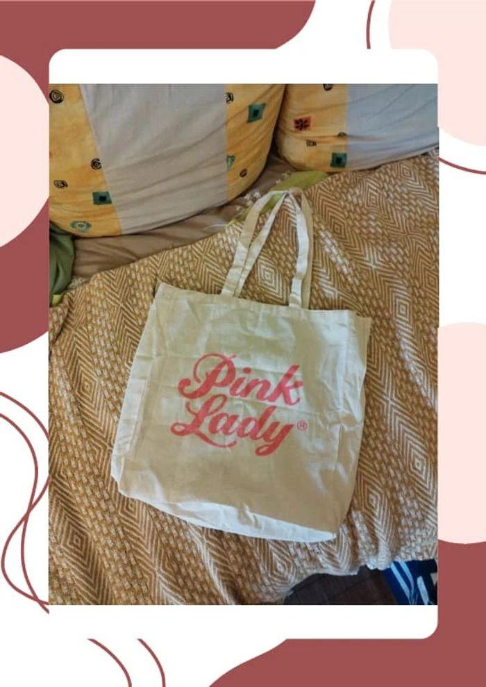 Tote bag sac fourre tout Pink Lady blanc - photo numéro 2