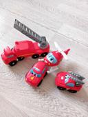 Lot de 4 voiture pompiers lego