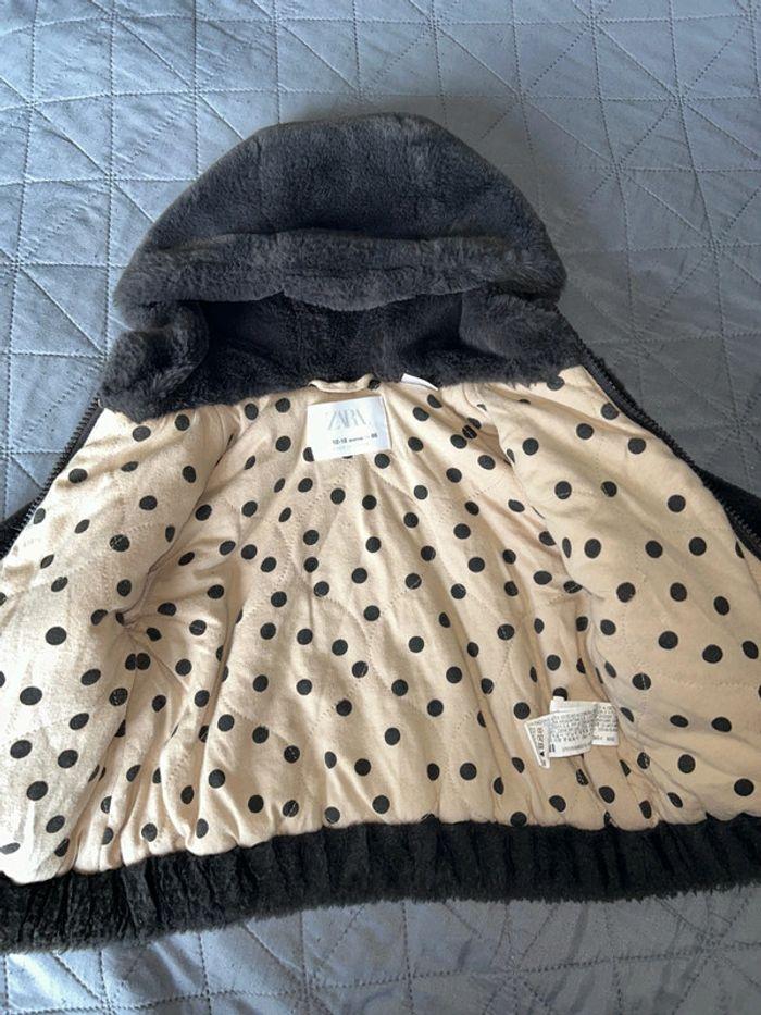 Manteau fourrure Zara bébé fille - photo numéro 2