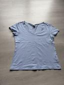 T-shirt femme bleu ciel col V H&M