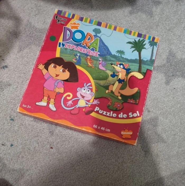 Puzzle dora grand pieces + cars en bois - photo numéro 1