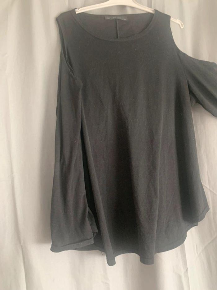 Pull noir à épaule dénudé grande taille femme - photo numéro 6