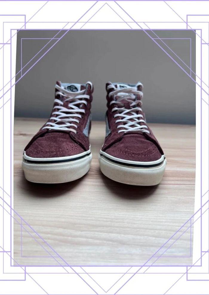 👟 Vans Sk8 High Bordeaux Pointure FR 38 US 7,5 👟 - photo numéro 3